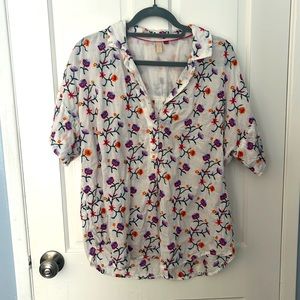 Anthropologie Pilcro Embroidered Blouse